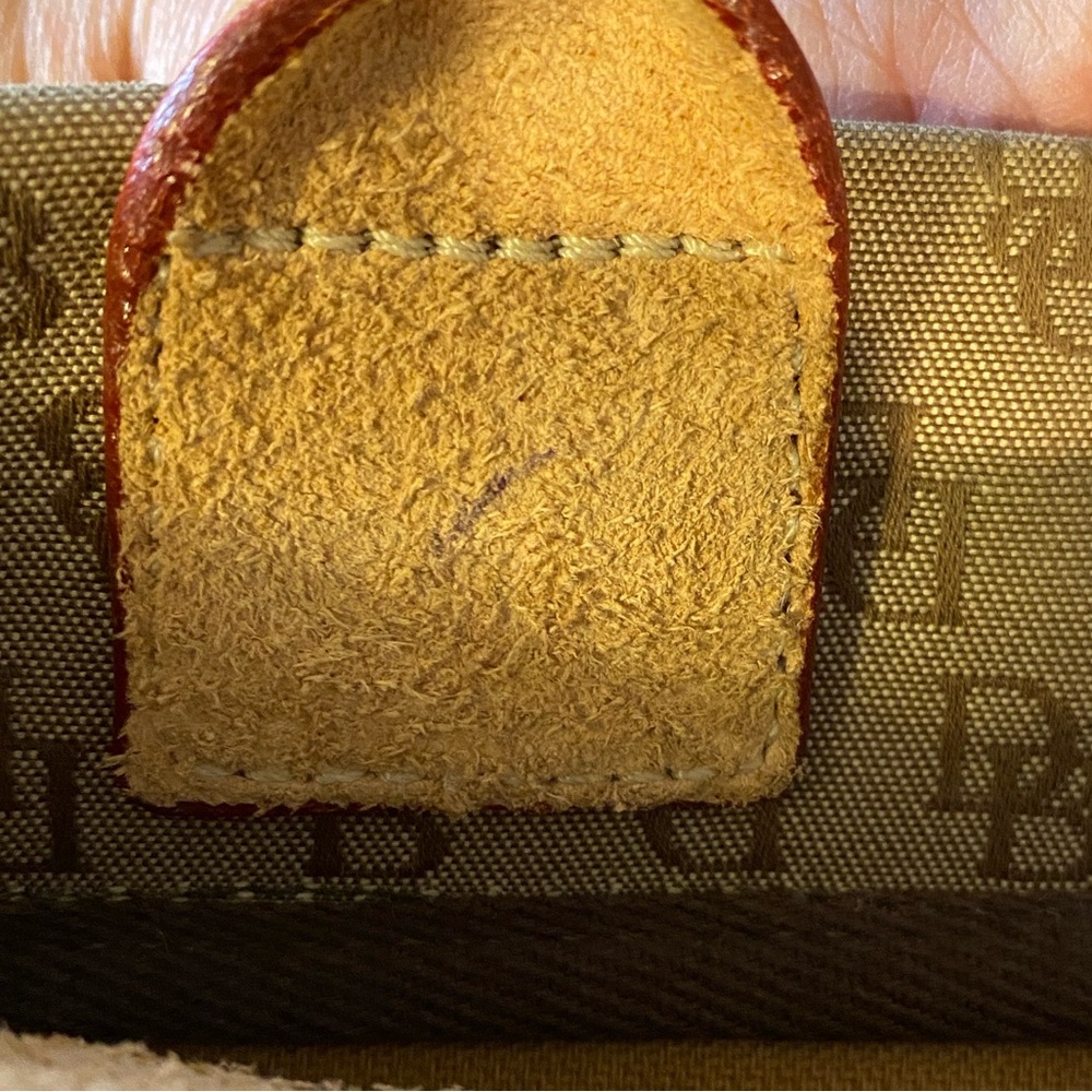 Vintage Dooney & Bourke Satchel Bag Small Authentic Signature Color Beige/Tan - Picture 9 of 11